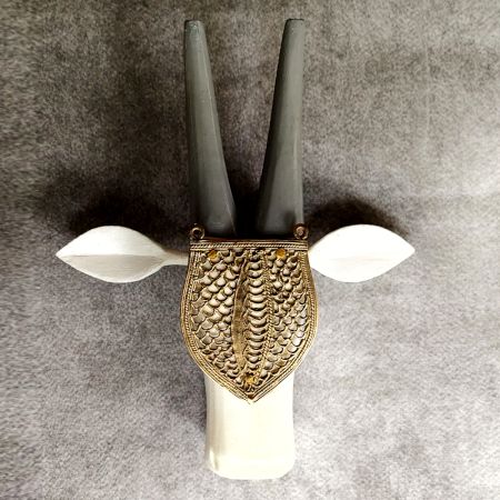 White Cow Head Handcrafted Wooden Wall Art